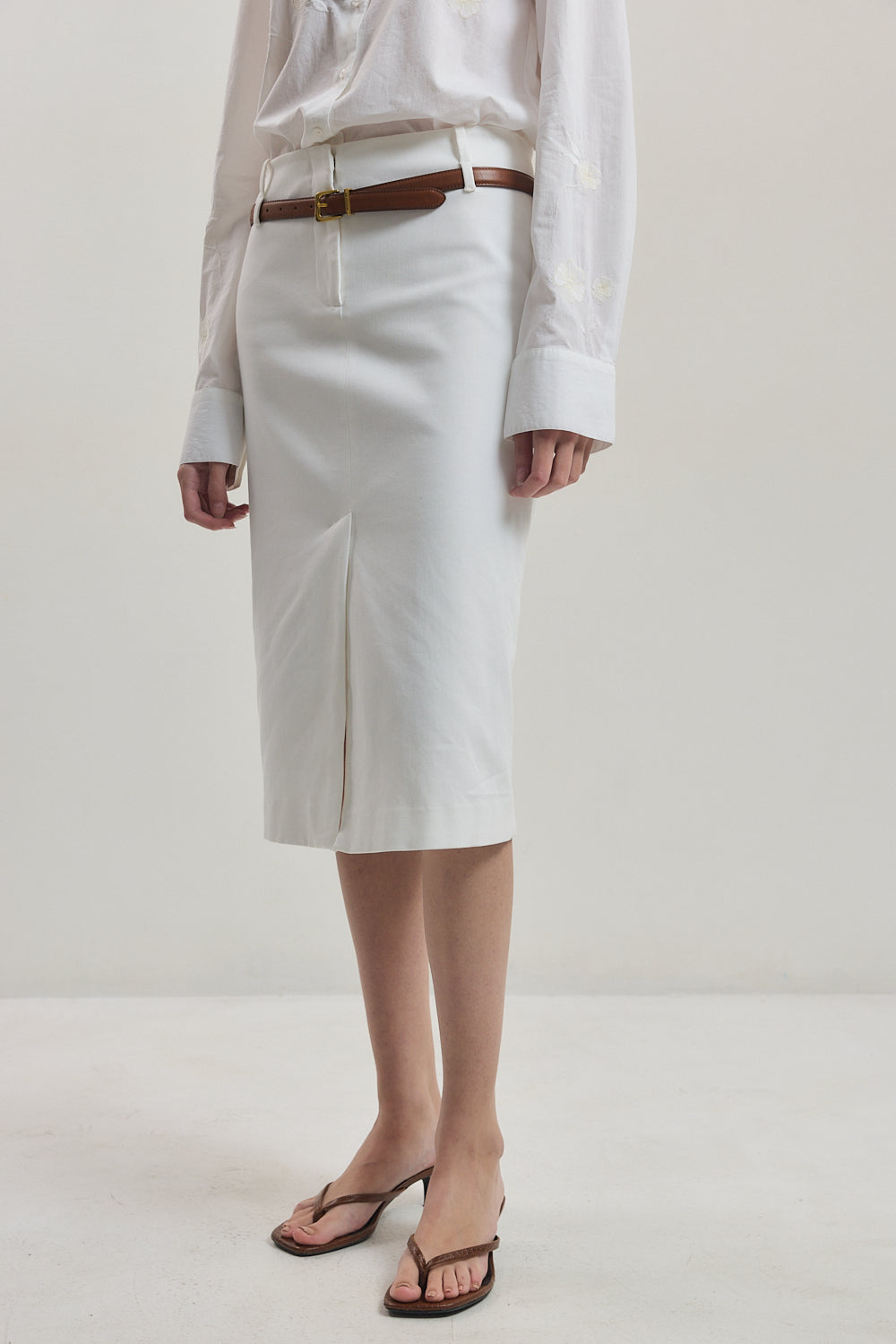 Cotton Midi Skirt