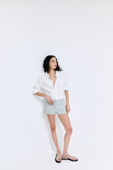Striped Drill Shorts