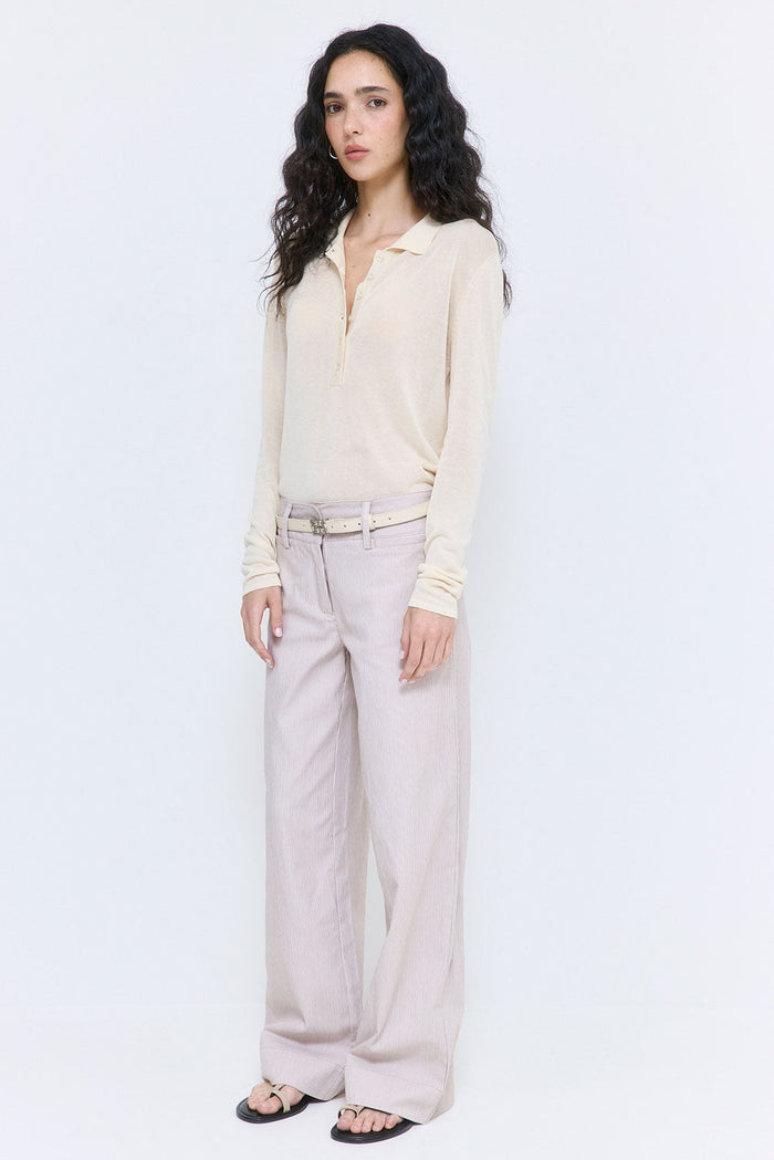 Striped Drill Pants
