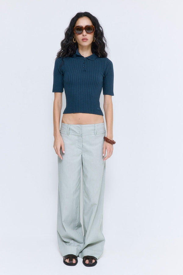 Striped Drill Pants