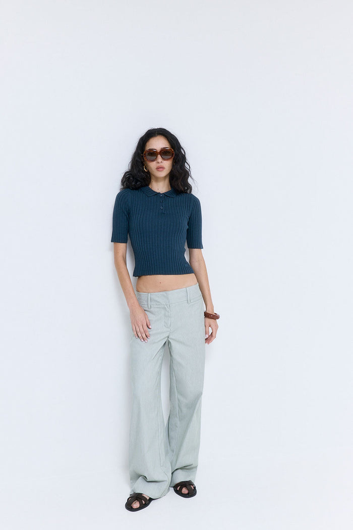 Striped Drill Pants