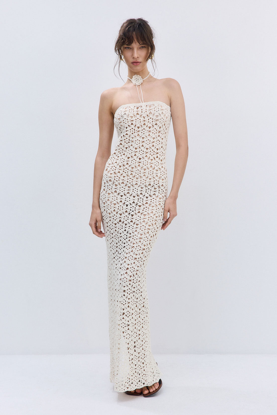 Flower Crochet Maxi Dress