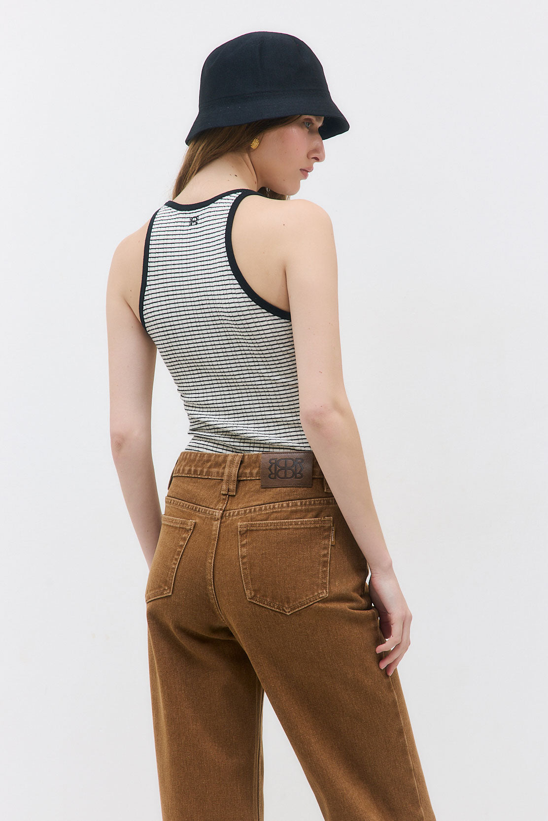 Ribbed Striped Tank Top