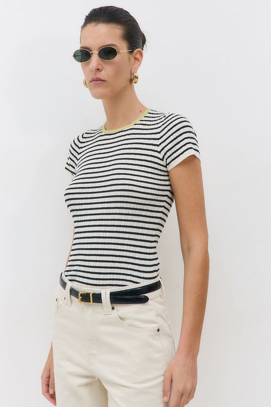 Ribbed Striped Top