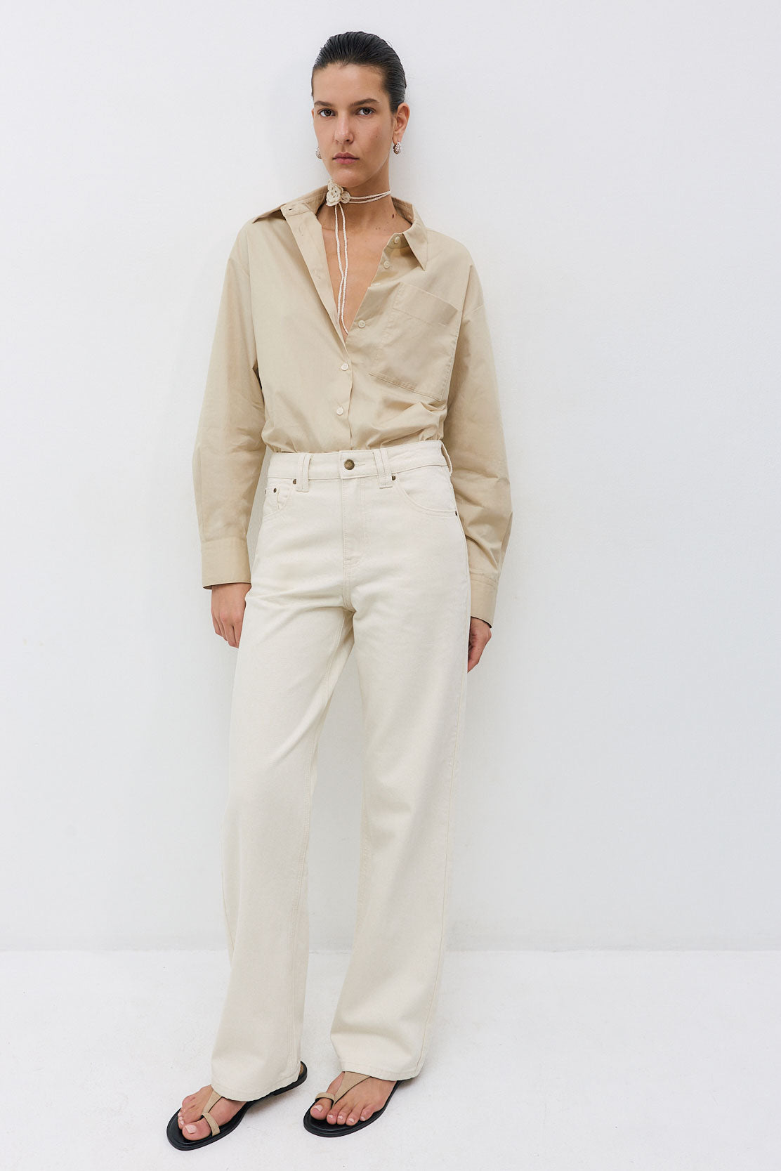 Wide Leg Drill Pants