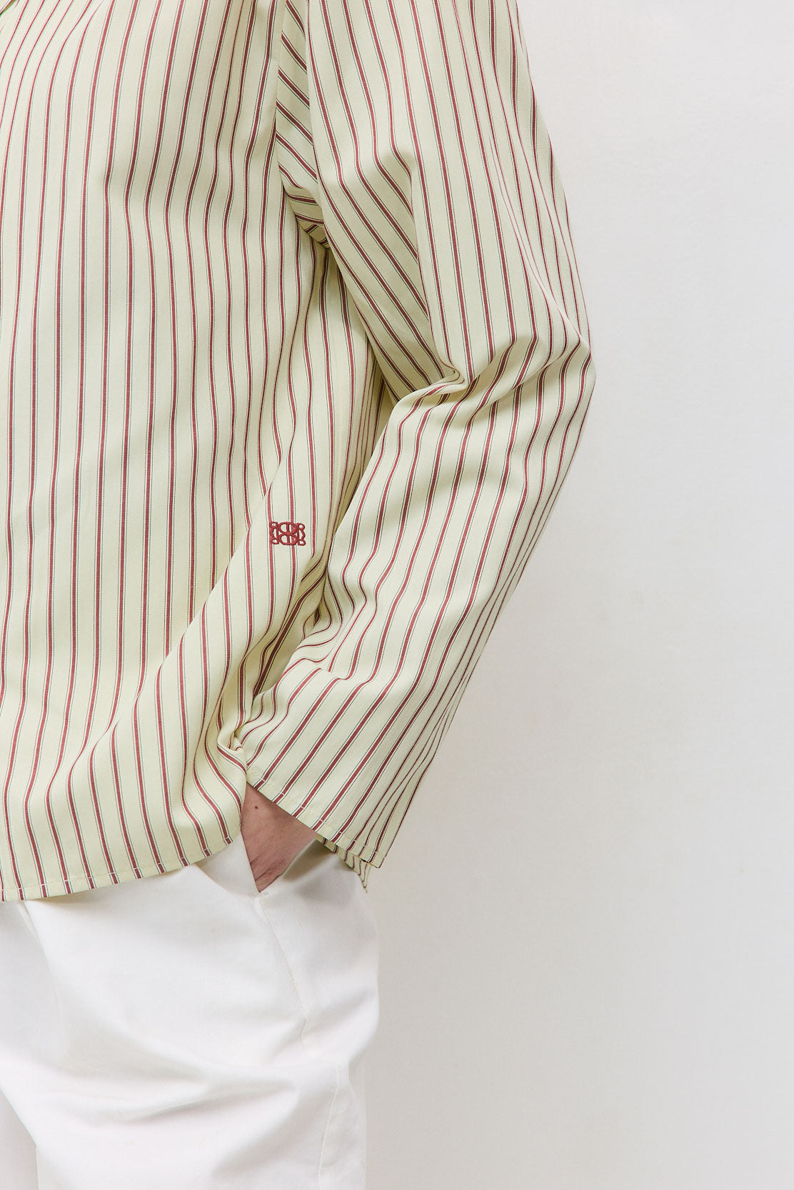 Open Collar Poplin Shirt