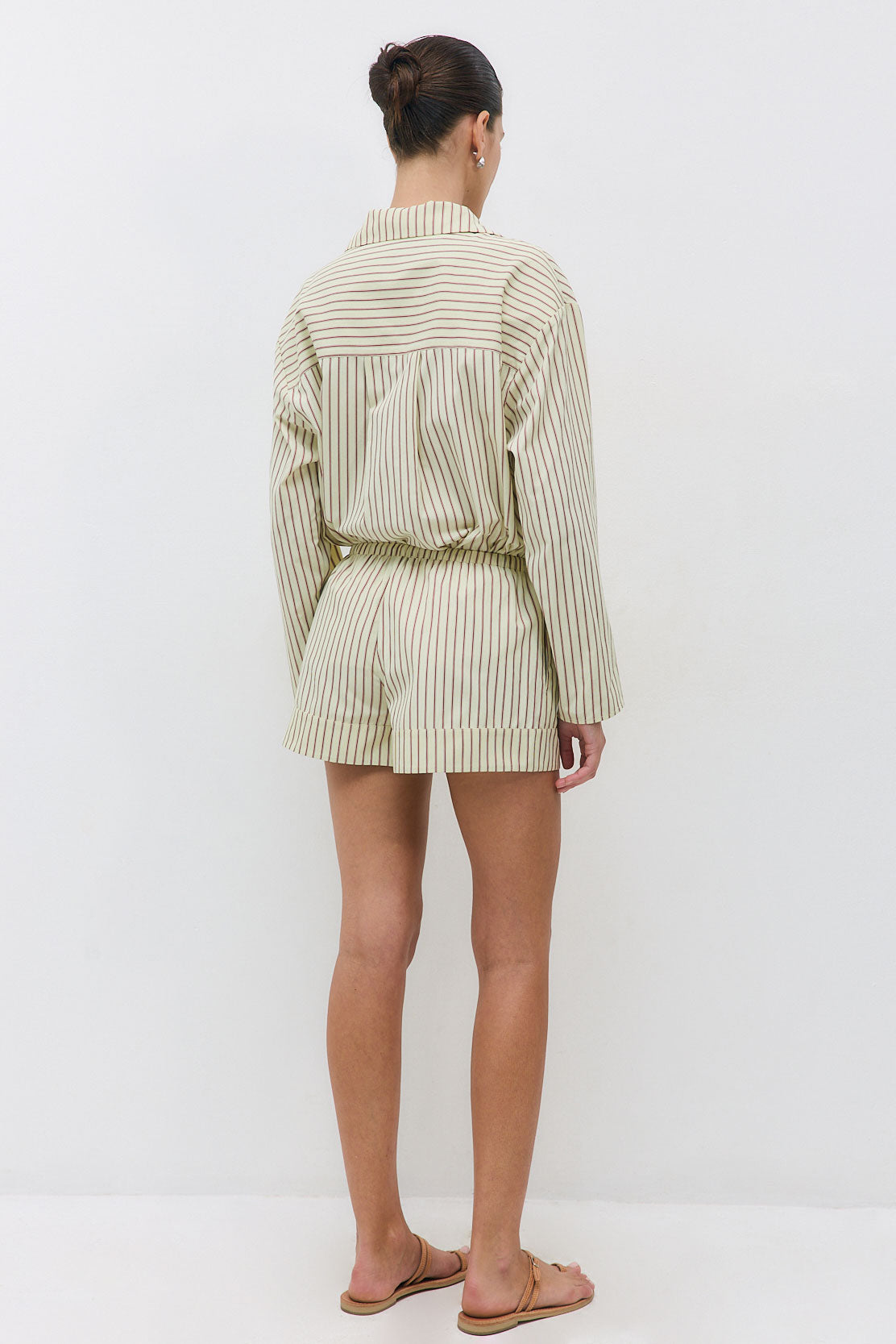 Mid Rise Poplin Shorts