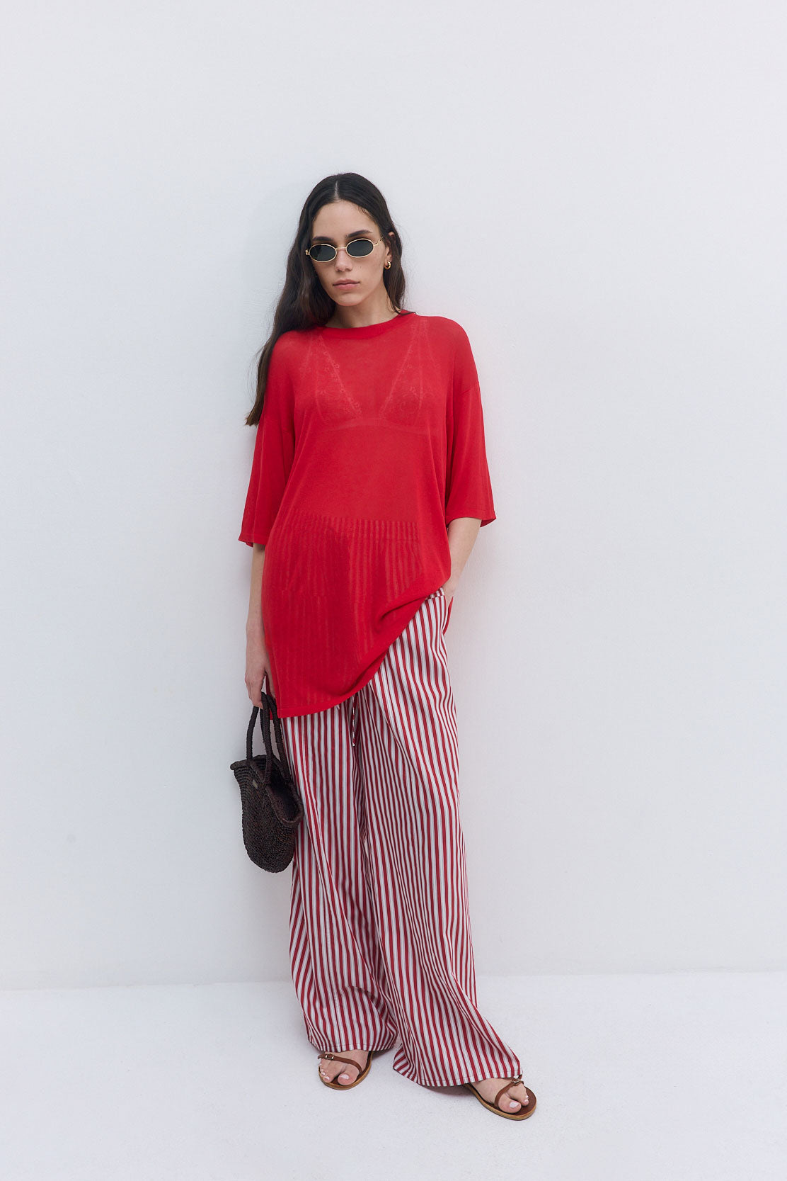 Poplin Wide Leg Pants