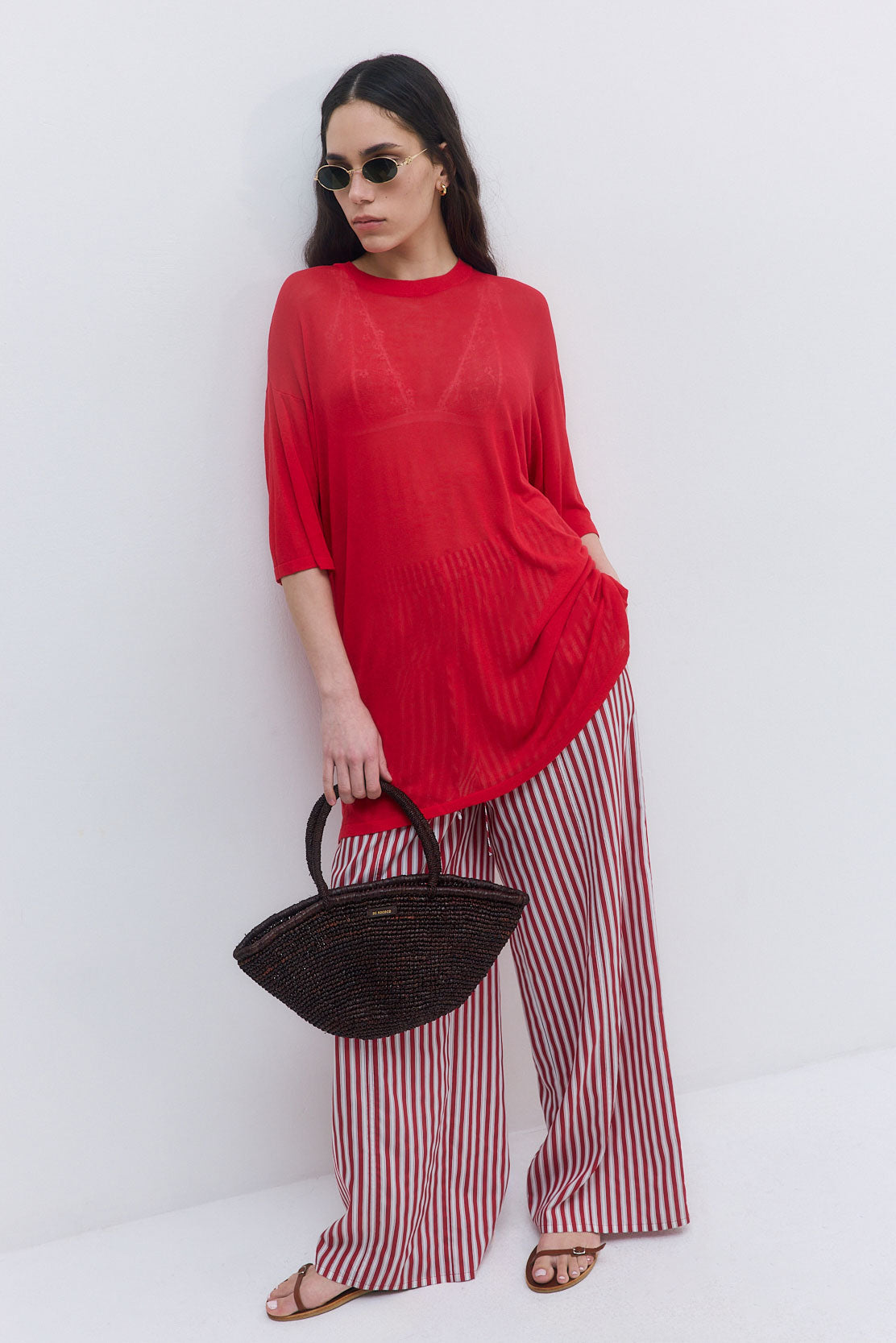 Poplin Wide Leg Pants