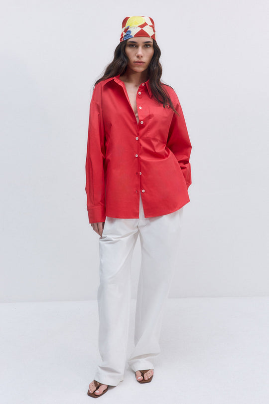 Oversized Poplin Button Down