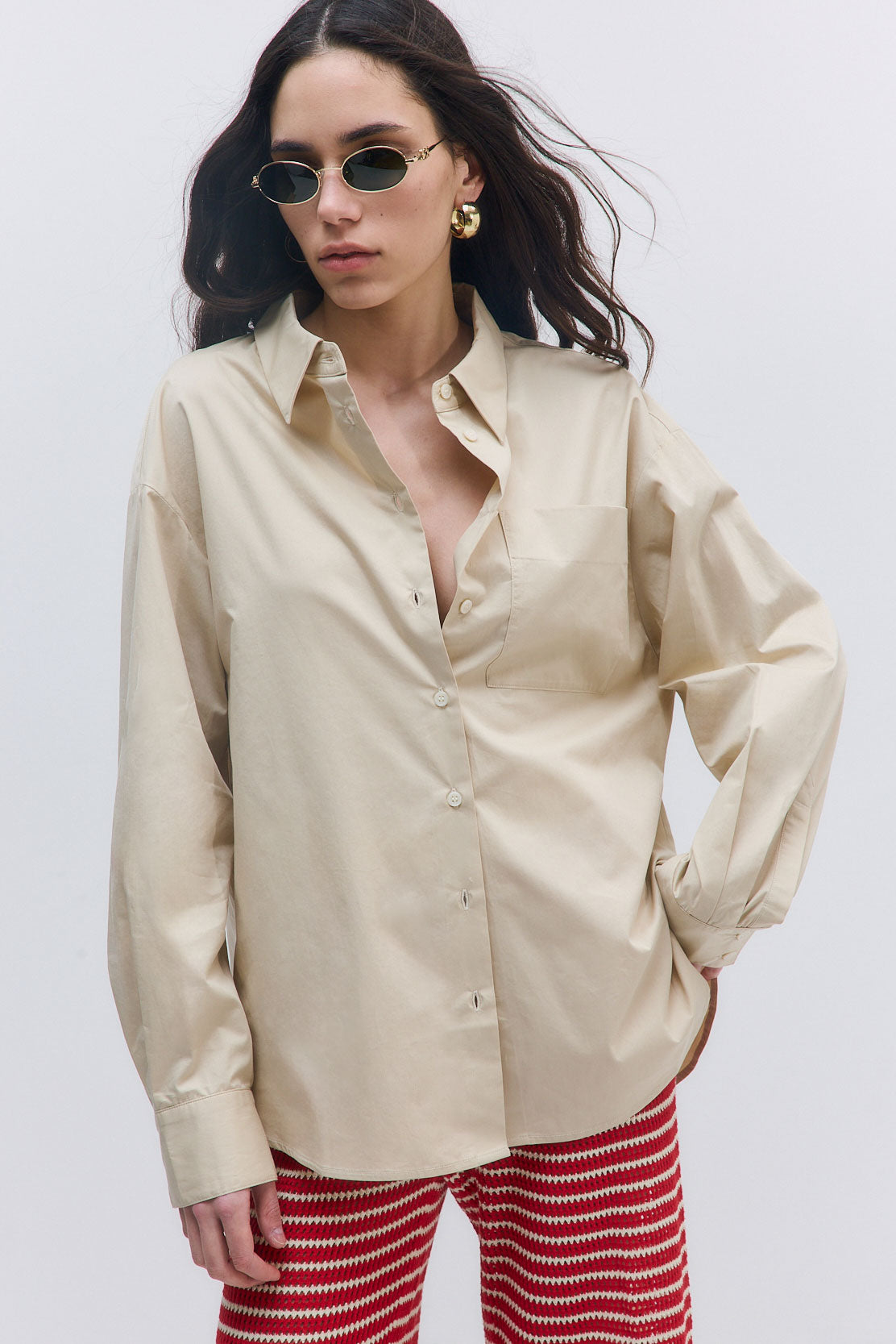 Oversized Poplin Button Down