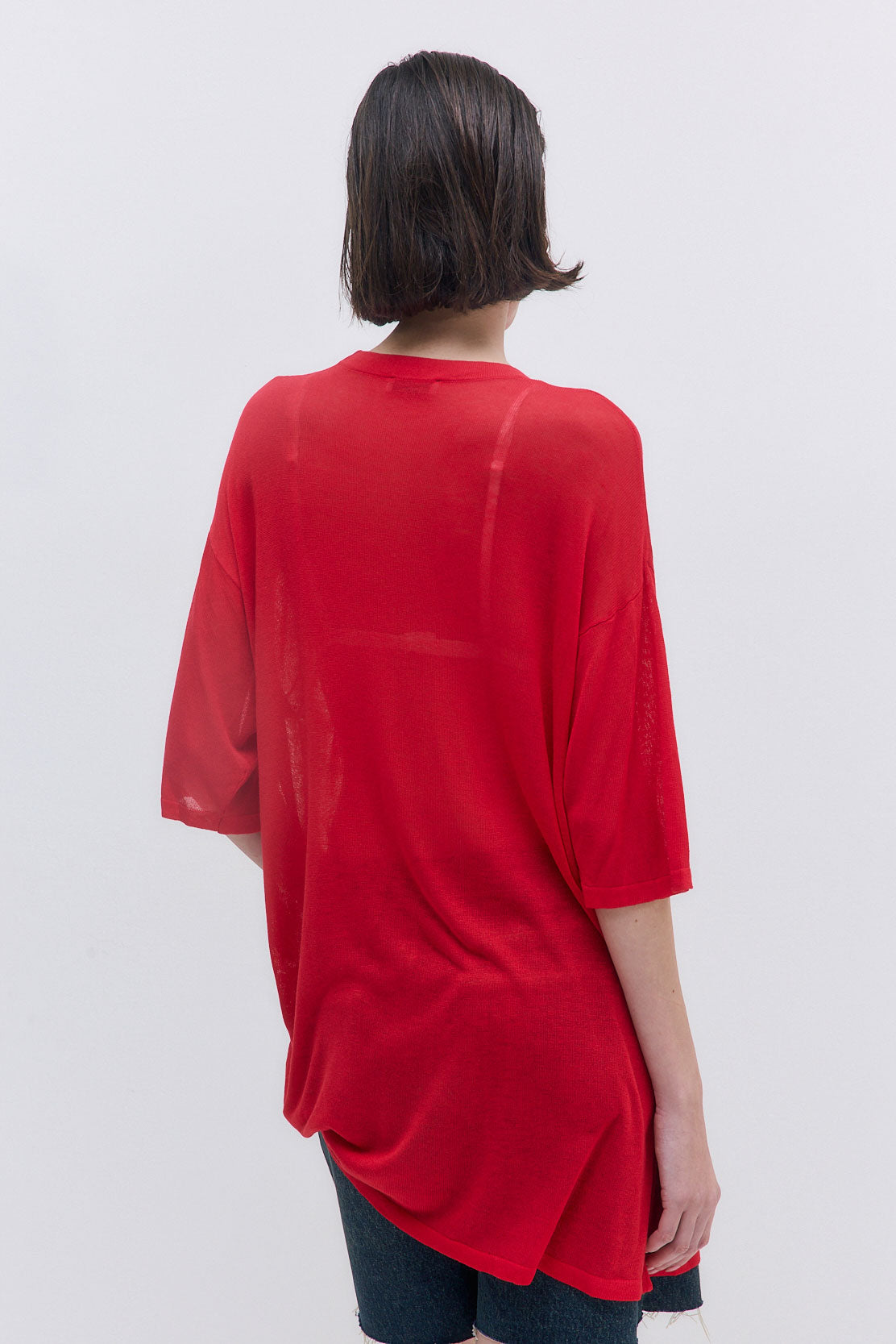 Semi Sheer Oversized Top