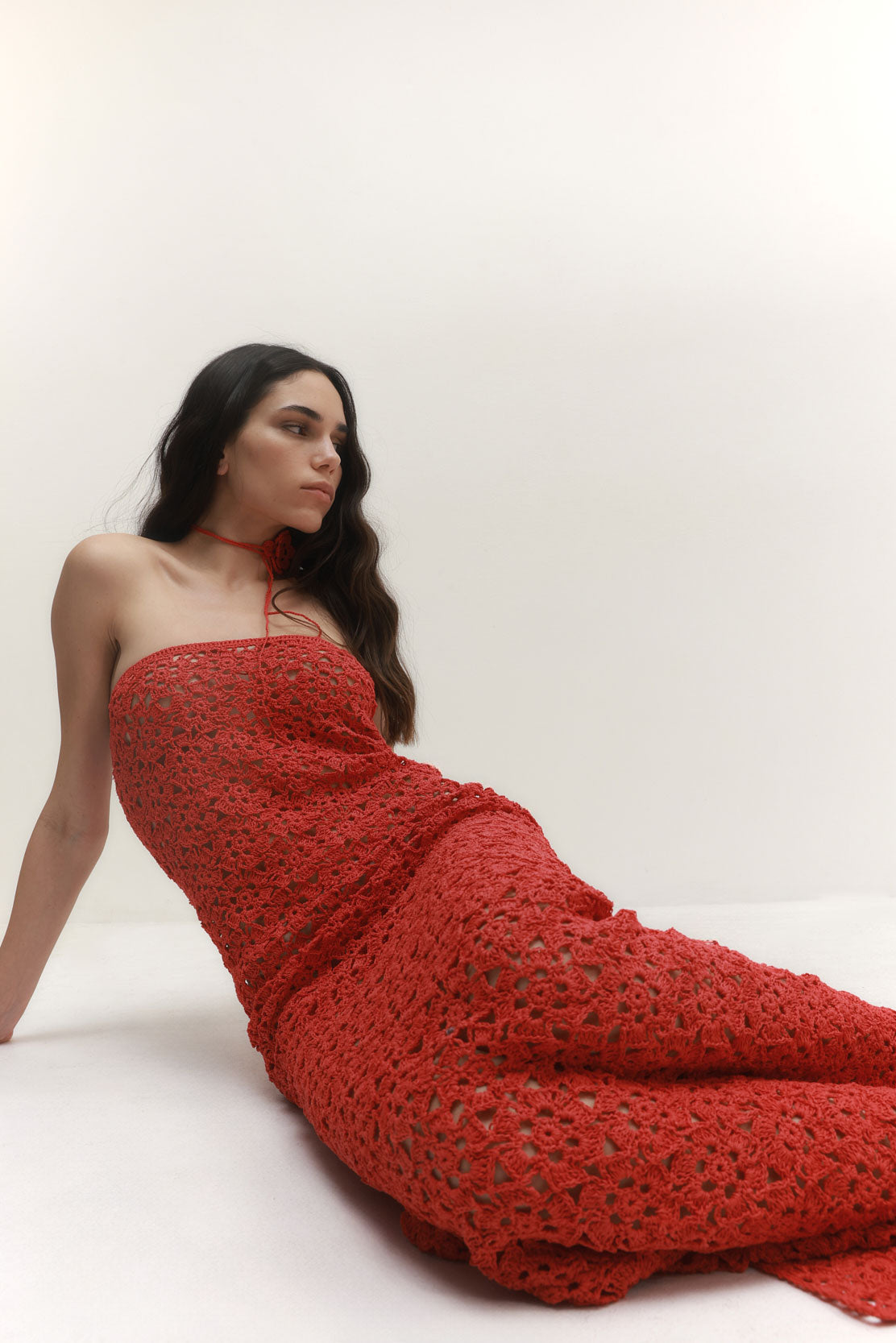 Flower Crochet Maxi Dress