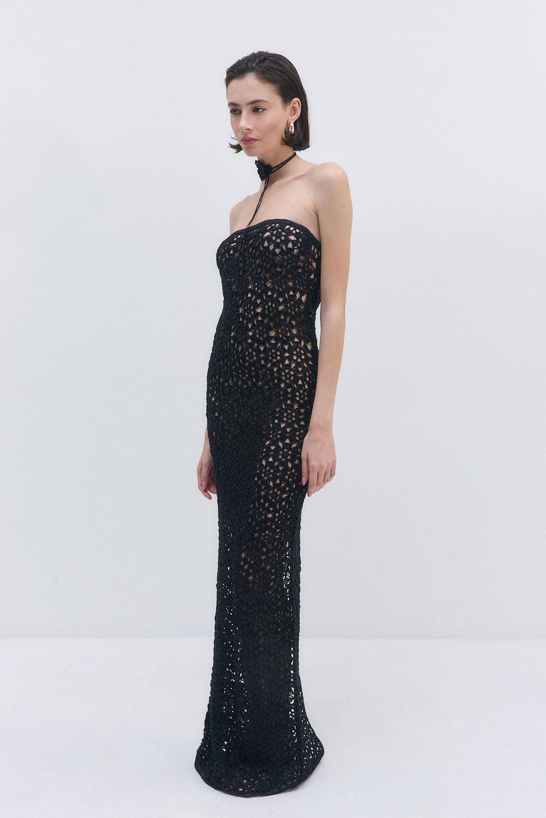 Flower Crochet Maxi Dress