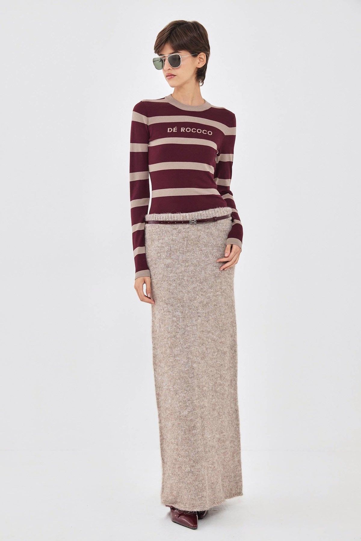 新品未使用De rococo Maxi Slit Skirt De rococo Maxi Slit Skirt
