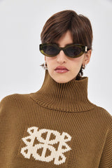 Turtleneck Intarsia Jumper