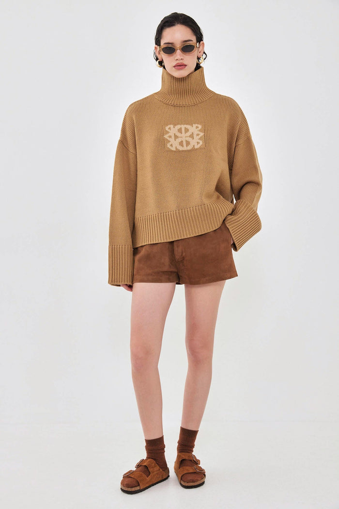 Turtleneck Intarsia Jumper