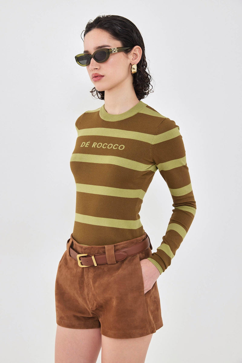 Lightweight Knitted Striped Top