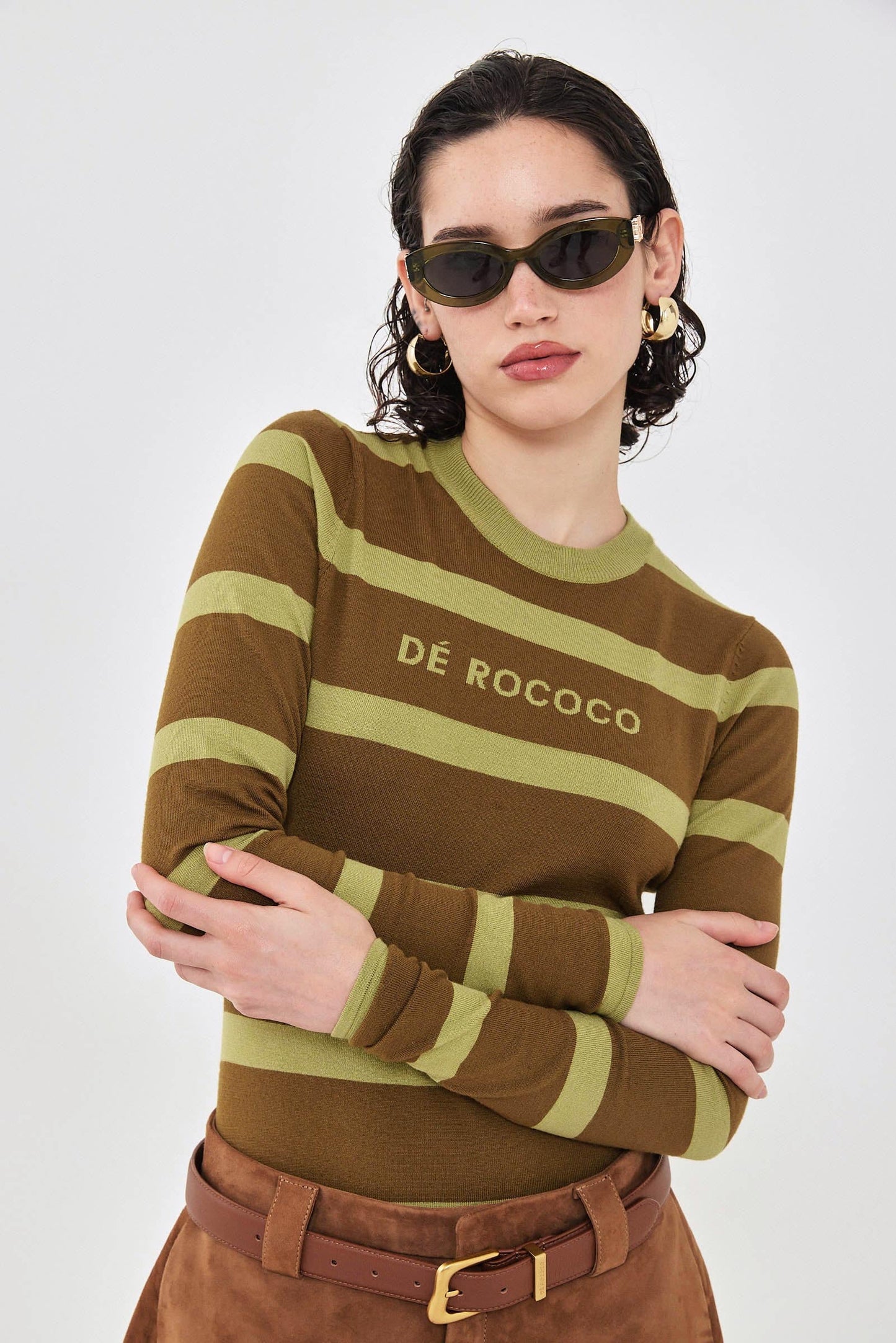 Lightweight Knitted Striped Top - Dé Rococo