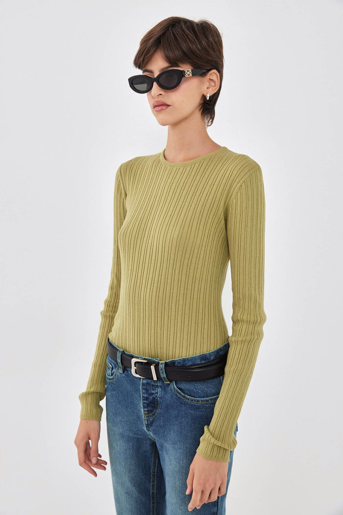 Long Sleeve Ribbed Knit