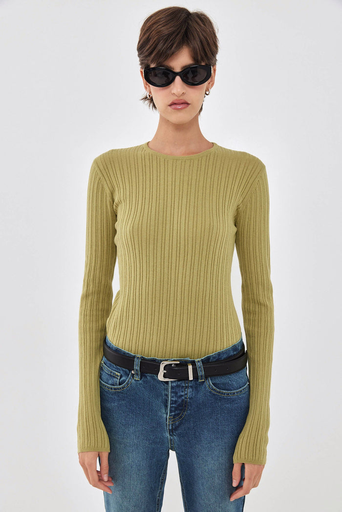 Long Sleeve Ribbed Knit