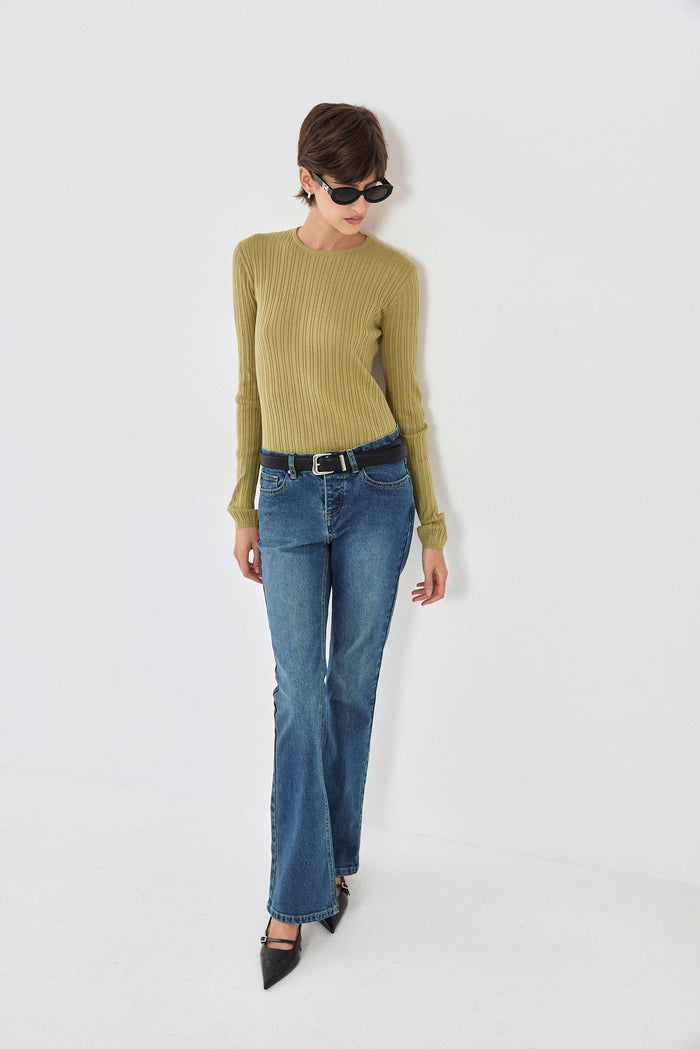 Long Sleeve Ribbed Knit