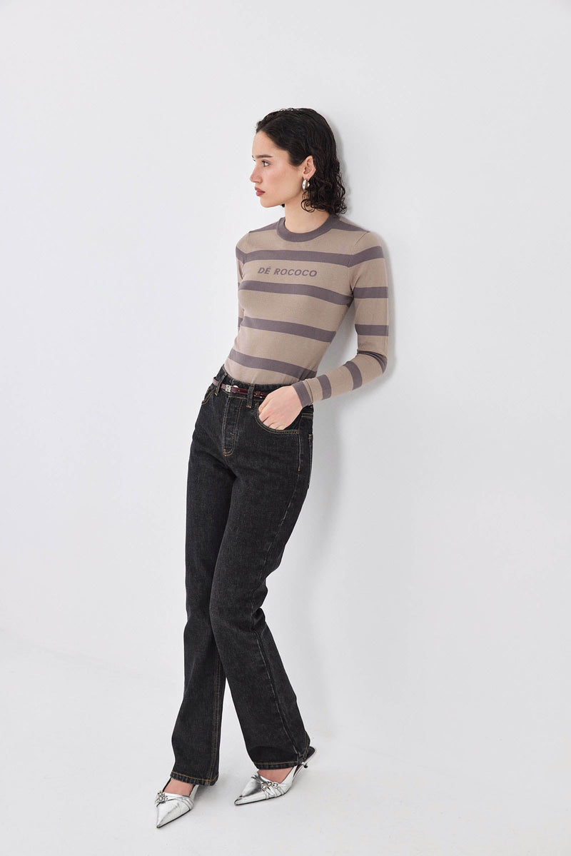 Lightweight Knitted Striped Top