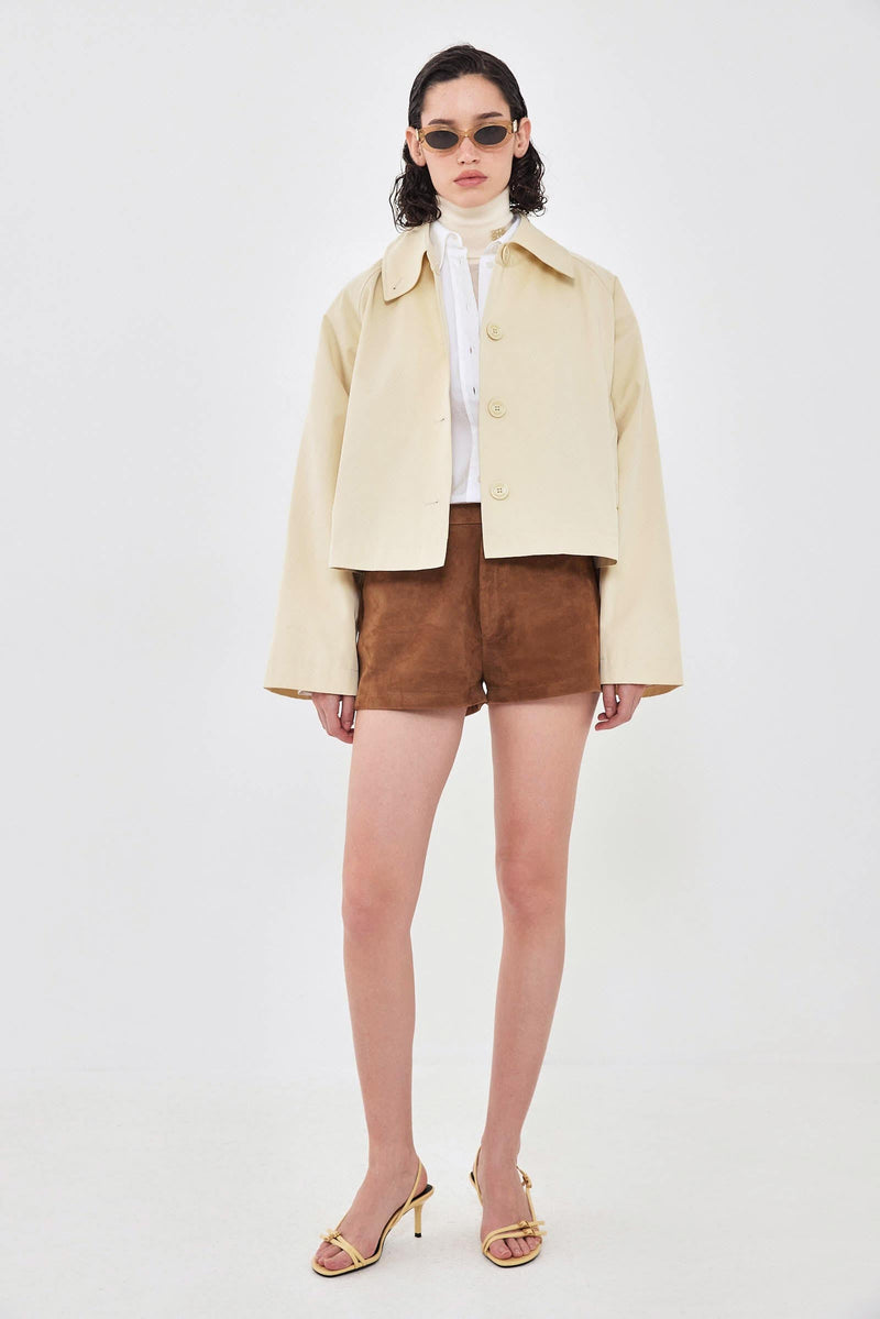 Cropped Trench Coat