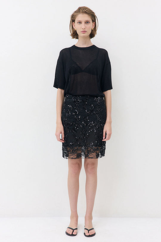 Sequin Midi Skirt