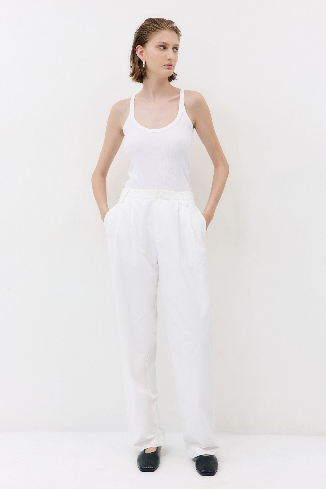 Ribbed Scoop Neck Tank