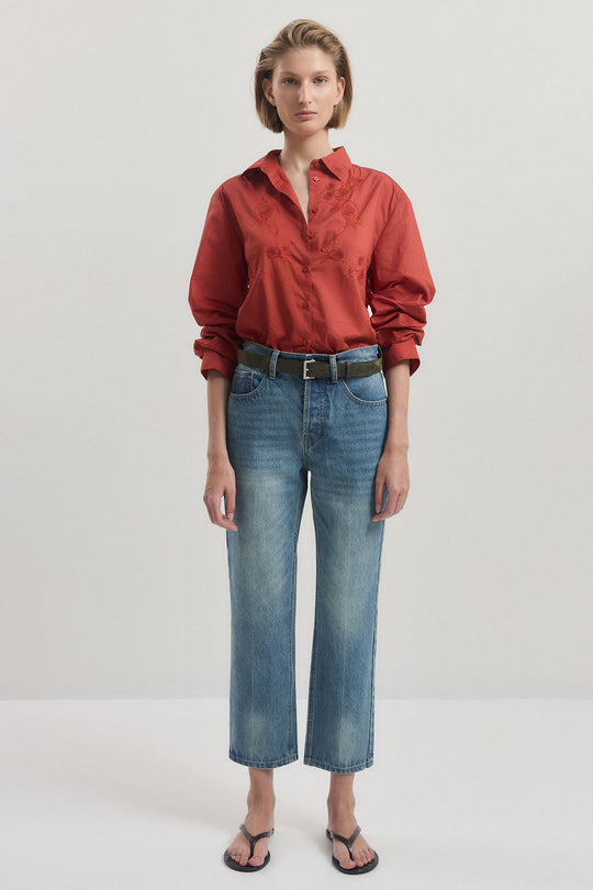 No.25| Mid Rise Slim Cropped Denim