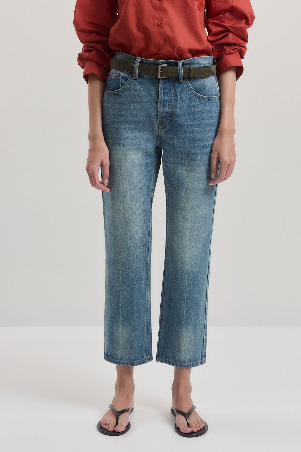 No.25| Mid Rise Slim Cropped Denim