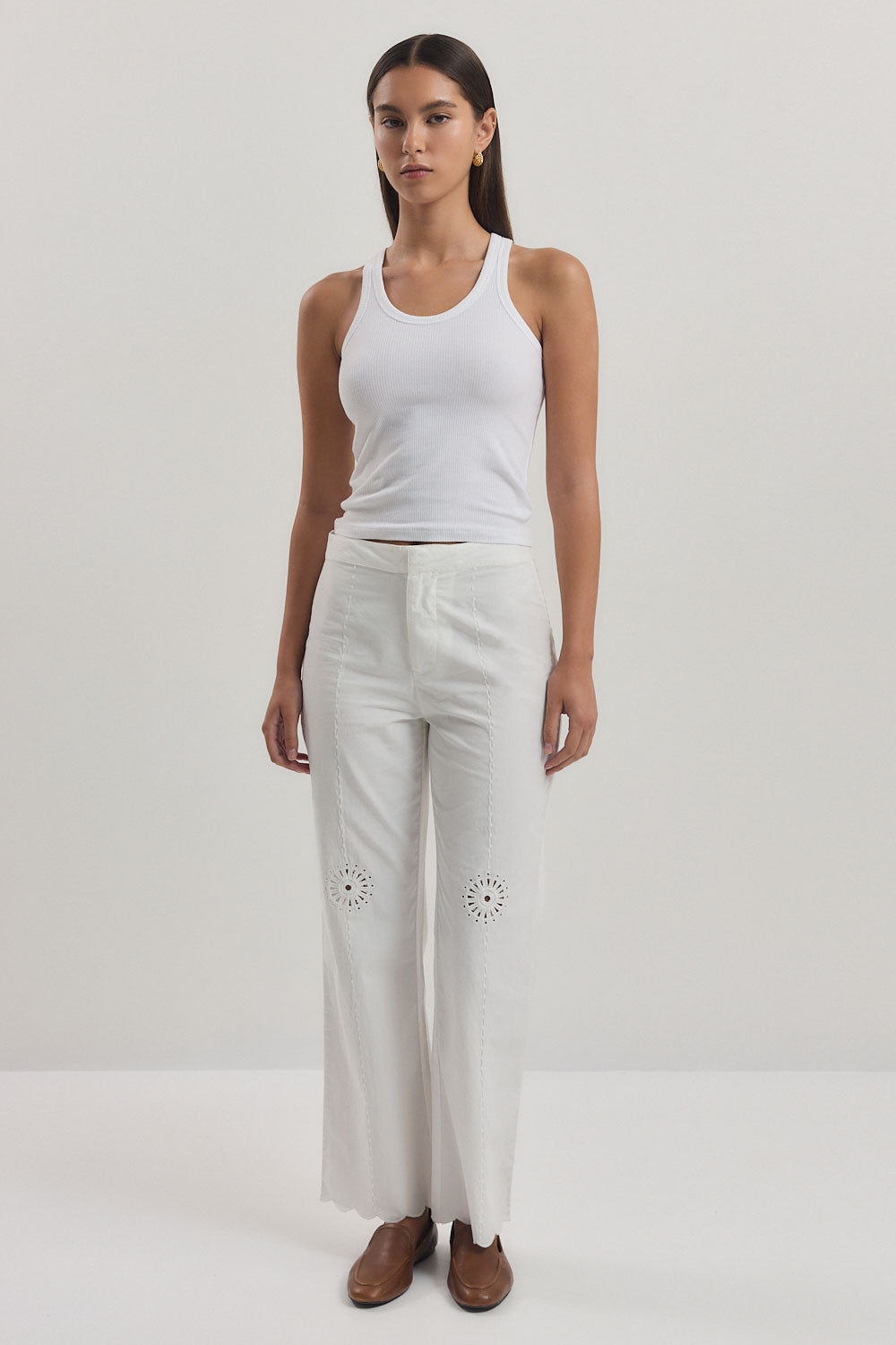 Kick Flare Embroidered Pants