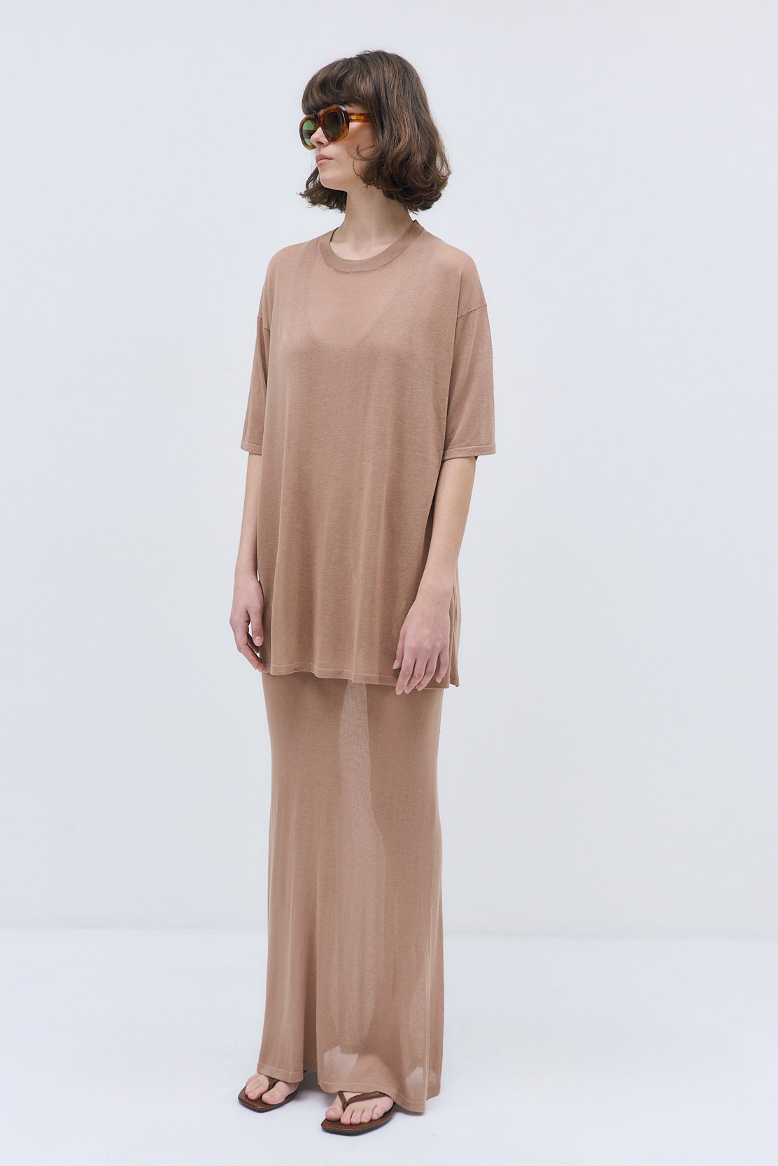 Semi Sheer Oversized Top