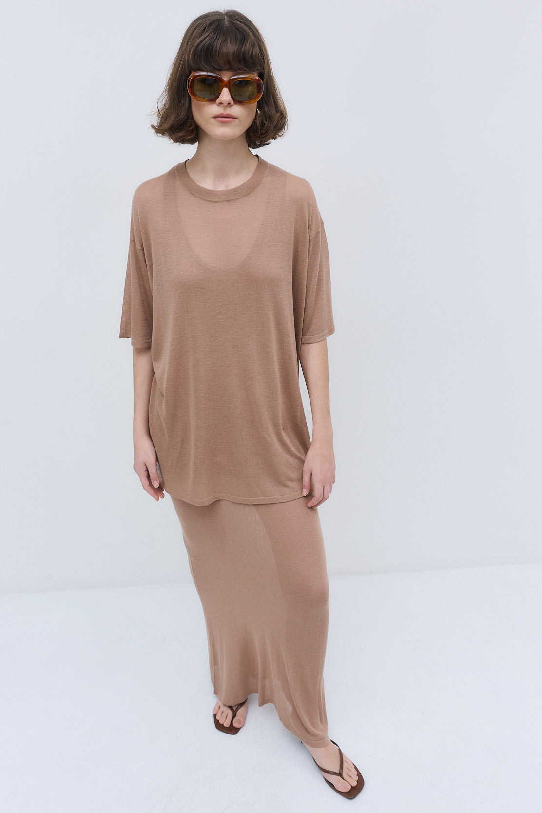 Semi Sheer Oversized Top