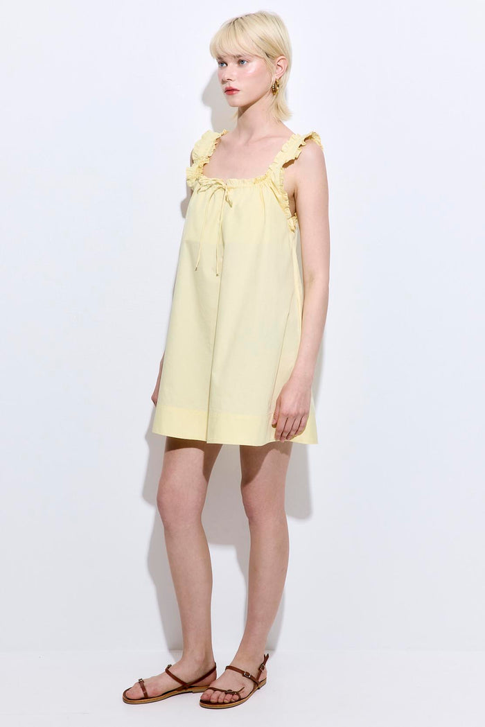 Ruffled Poplin Mini Dress