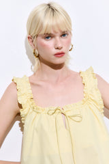 Ruffled Poplin Mini Dress