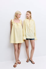 Ruffled Poplin Mini Dress