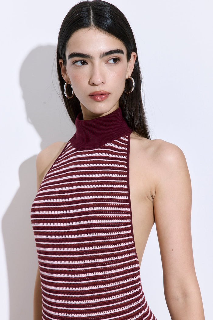 Crochet Turtle Neck  Maxi Dress