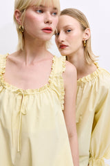 Ruffled Poplin Mini Dress