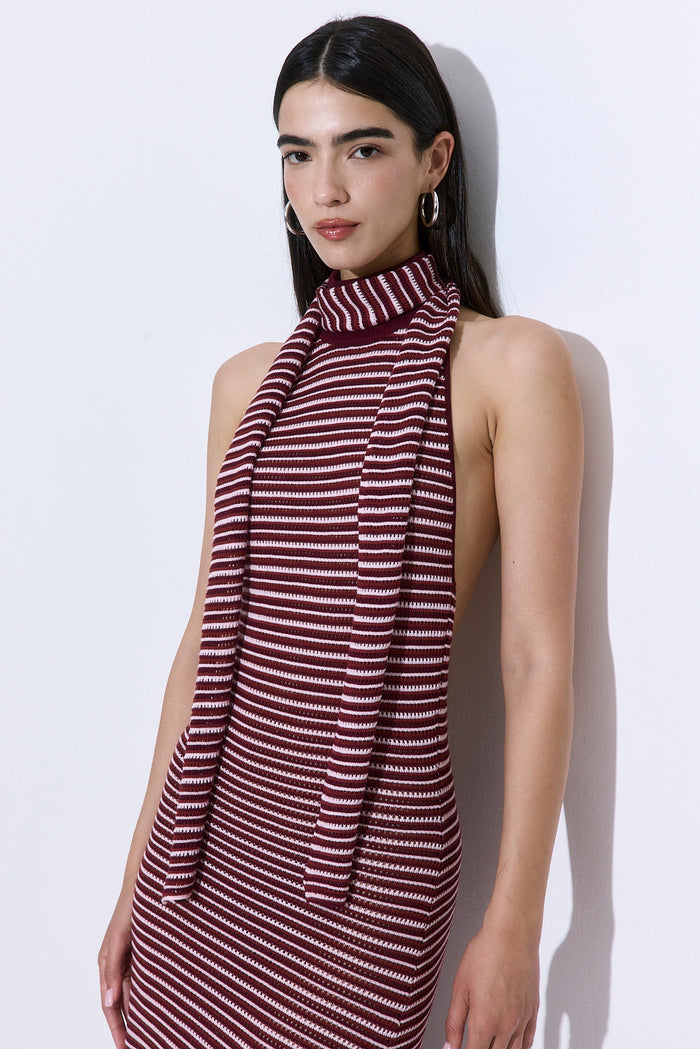 Crochet Turtle Neck  Maxi Dress