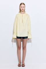 Ruffled Poplin Blouse