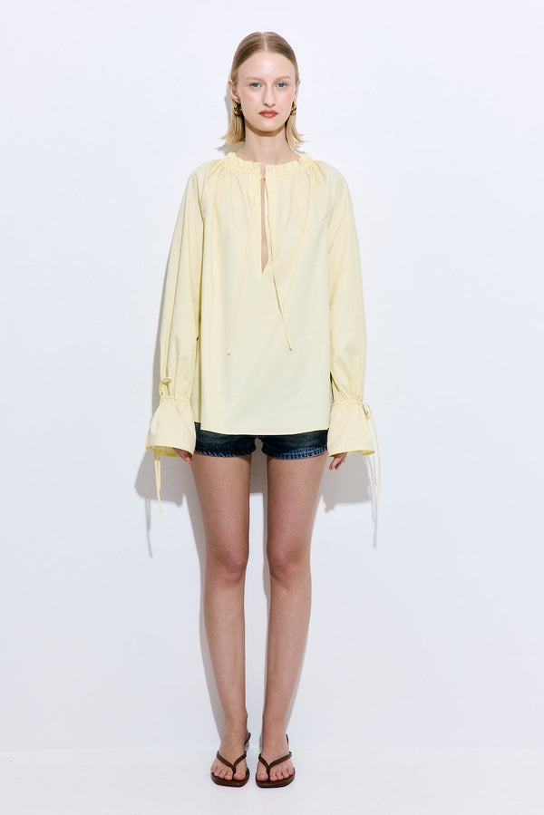 Ruffled Poplin Blouse