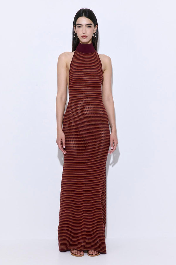 Crochet Turtle Neck  Maxi Dress
