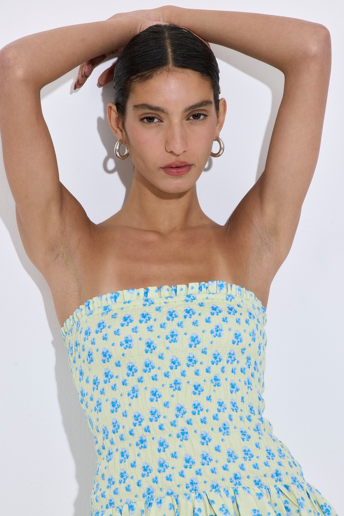 Strapless Shirred Top