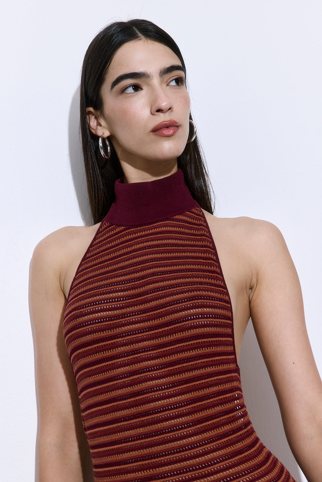 Crochet Turtle Neck  Maxi Dress