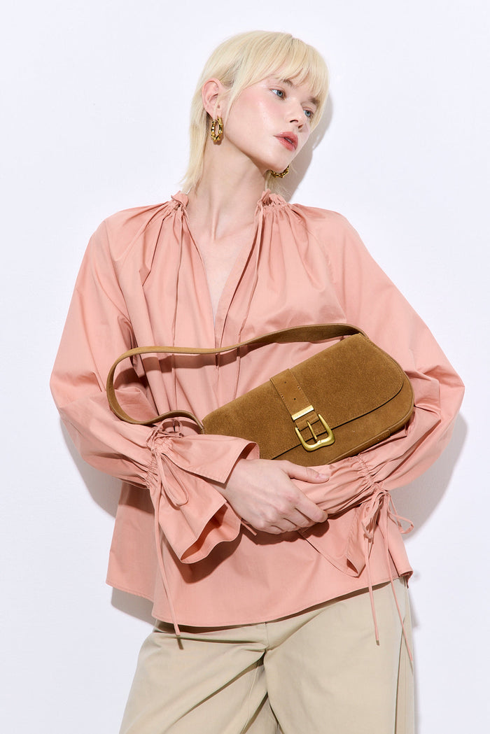 Ruffled Poplin Blouse