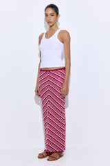Pattern Knitted Maxi Skirt