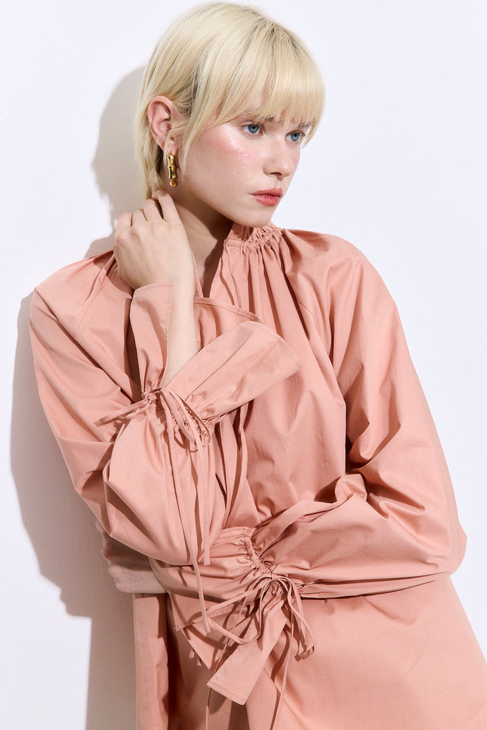 Ruffled Poplin Blouse