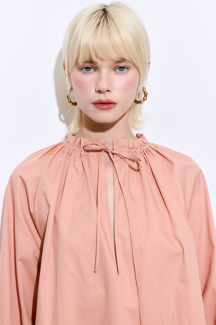 Ruffled Poplin Blouse